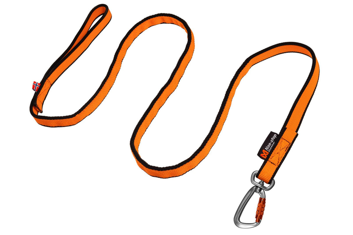 Non - stop dogwear Bungee leash, 2m, Black/Orange, - Polku Cycle Store