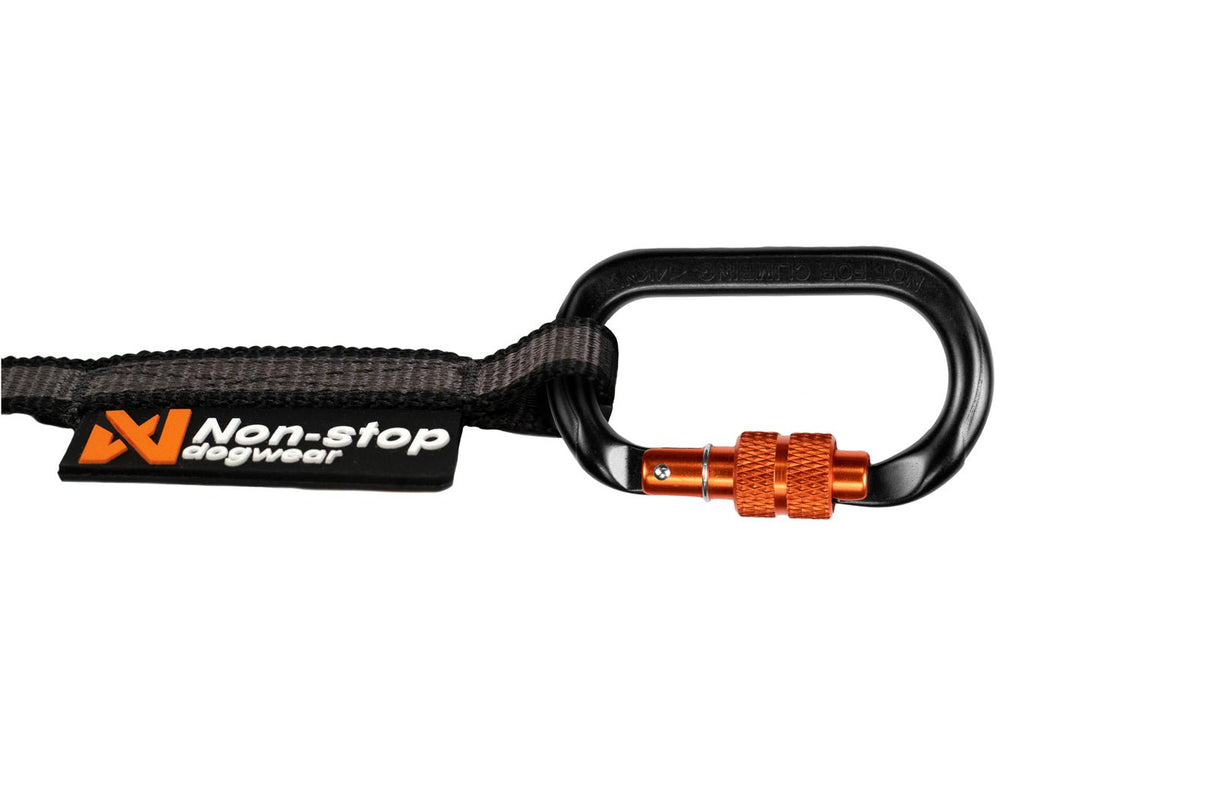 Non - stop dogwear Touring bungee leash, 2m/13mm, Black/Grey, - Polku Cycle Store