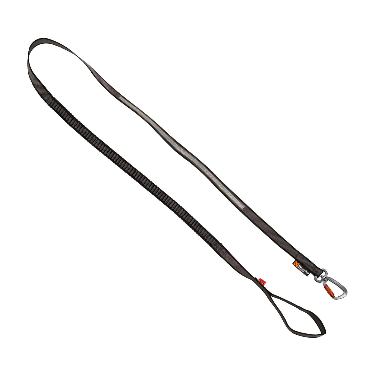 Non - stop dogwear Touring bungee leash, 2m/13mm, Black/Grey, - Polku Cycle Store