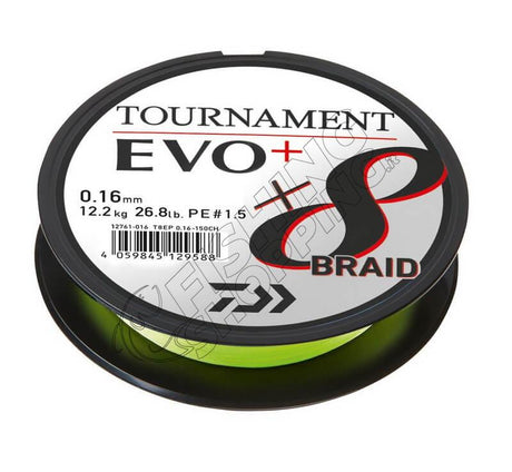 Daiwa Tournament EVO+ 8 - braid kuitusiima, 0.18mm, , - Polku Cycle Store