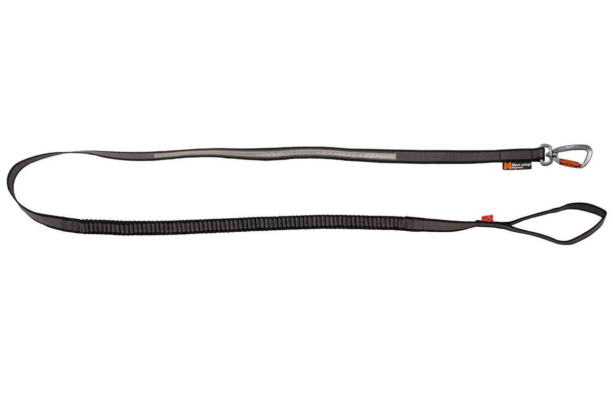 Non - stop dogwear Touring bungee leash, 2m/13mm, Black/Grey, - Polku Cycle Store